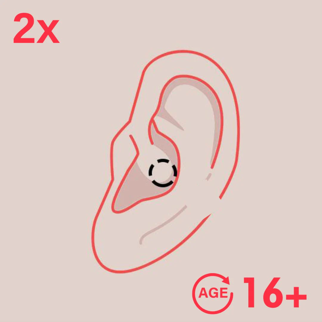 2 Conch Piercings 16y+ in Mississauga + Excluding Jewelry