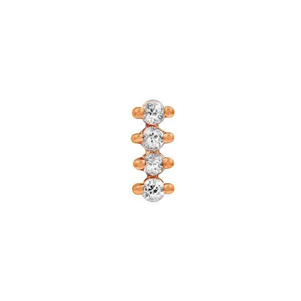 4 Gem Swarovski Line in 14k Gold by Junipurr - Image 2