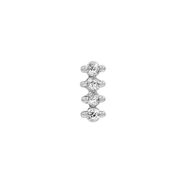 4 Gem Swarovski Line in 14k Gold by Junipurr - Image 3