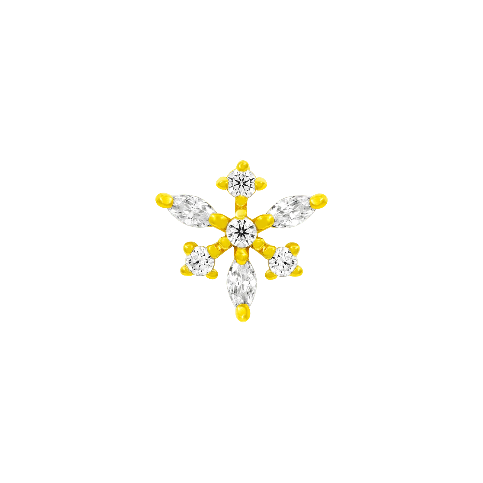 Anna - Gold Snowflake in 14k Gold by Junipurr