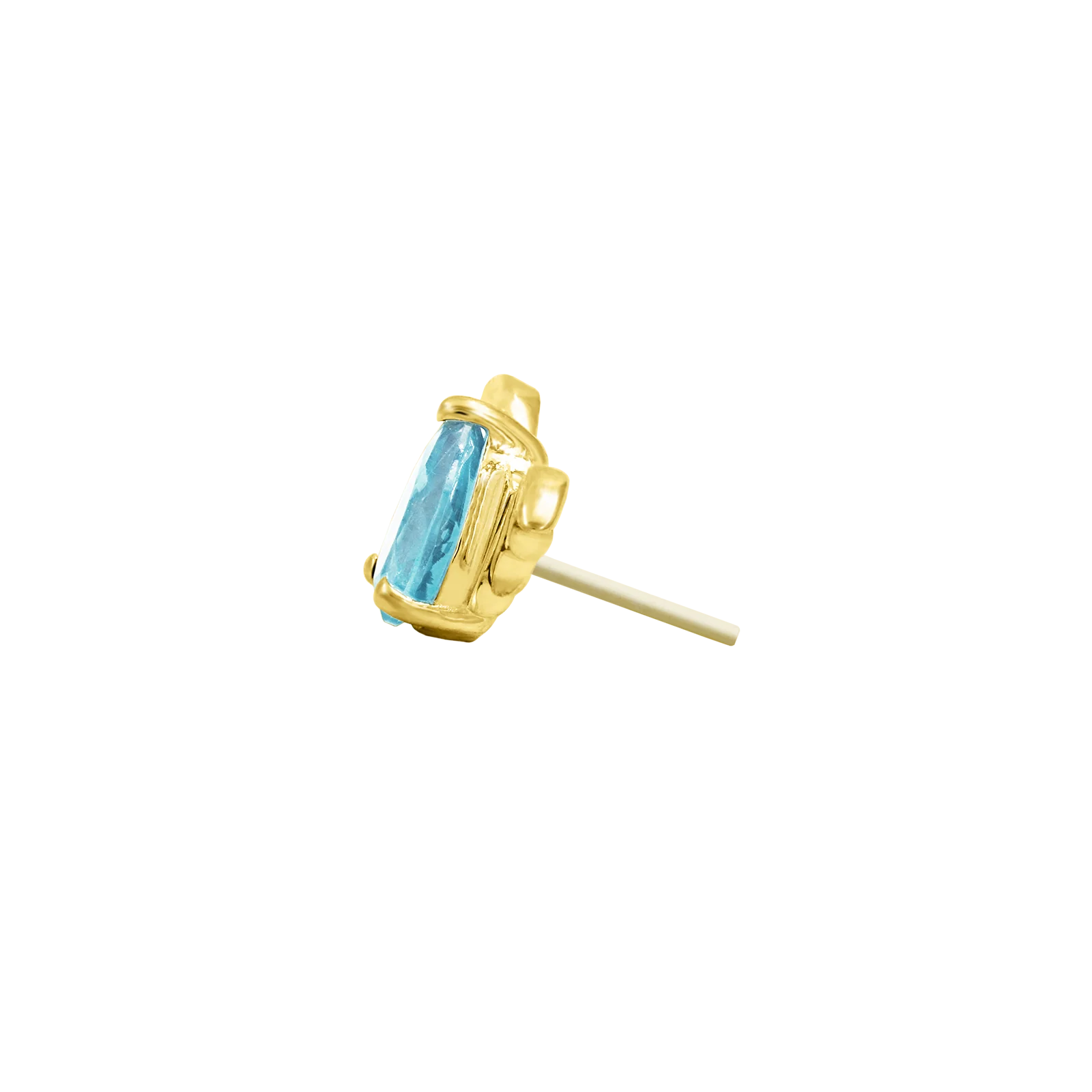 Bat with Aquamarine CZ in 14k gold by Junipur - Image 3