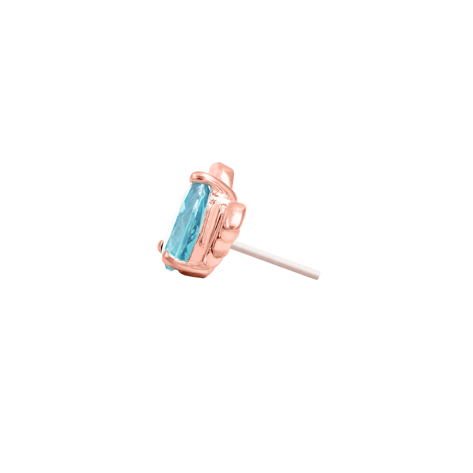 Bat with Aquamarine CZ in 14k gold by Junipur - Image 9