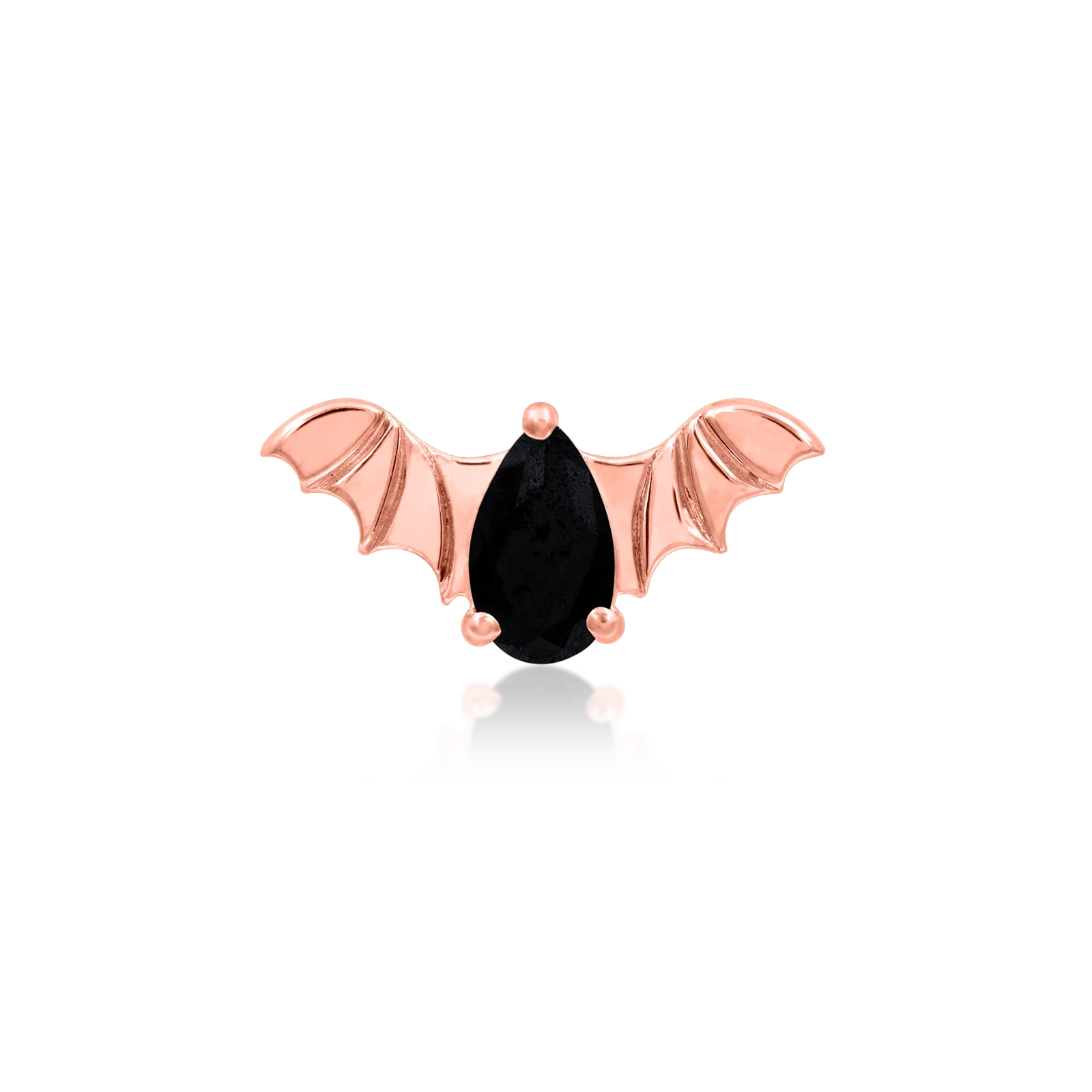 Bat with Black CZ in 14k Gold by Junipurr - Image 5