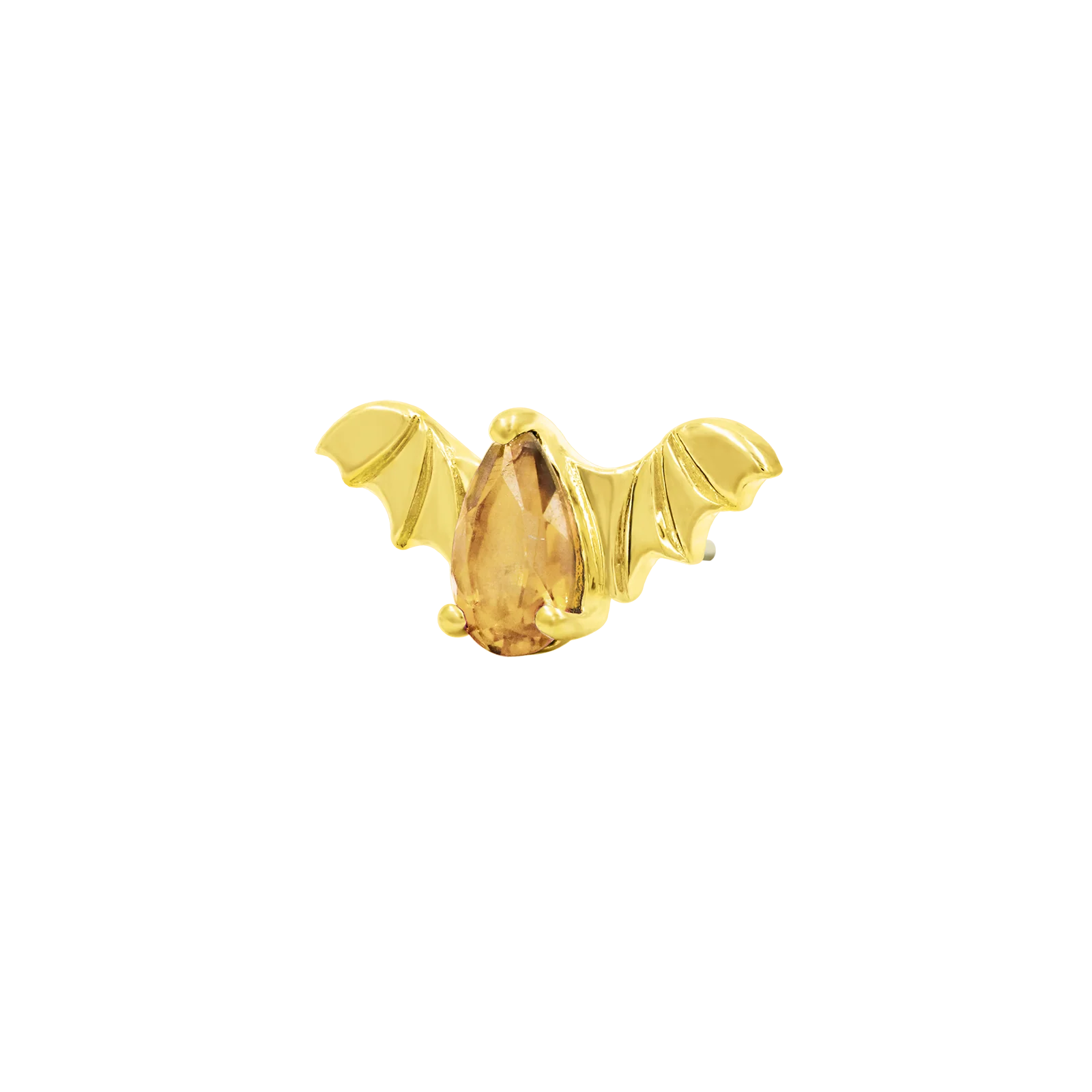 Bat with Champagne CZ in 14k gold by Junipurr - Image 2