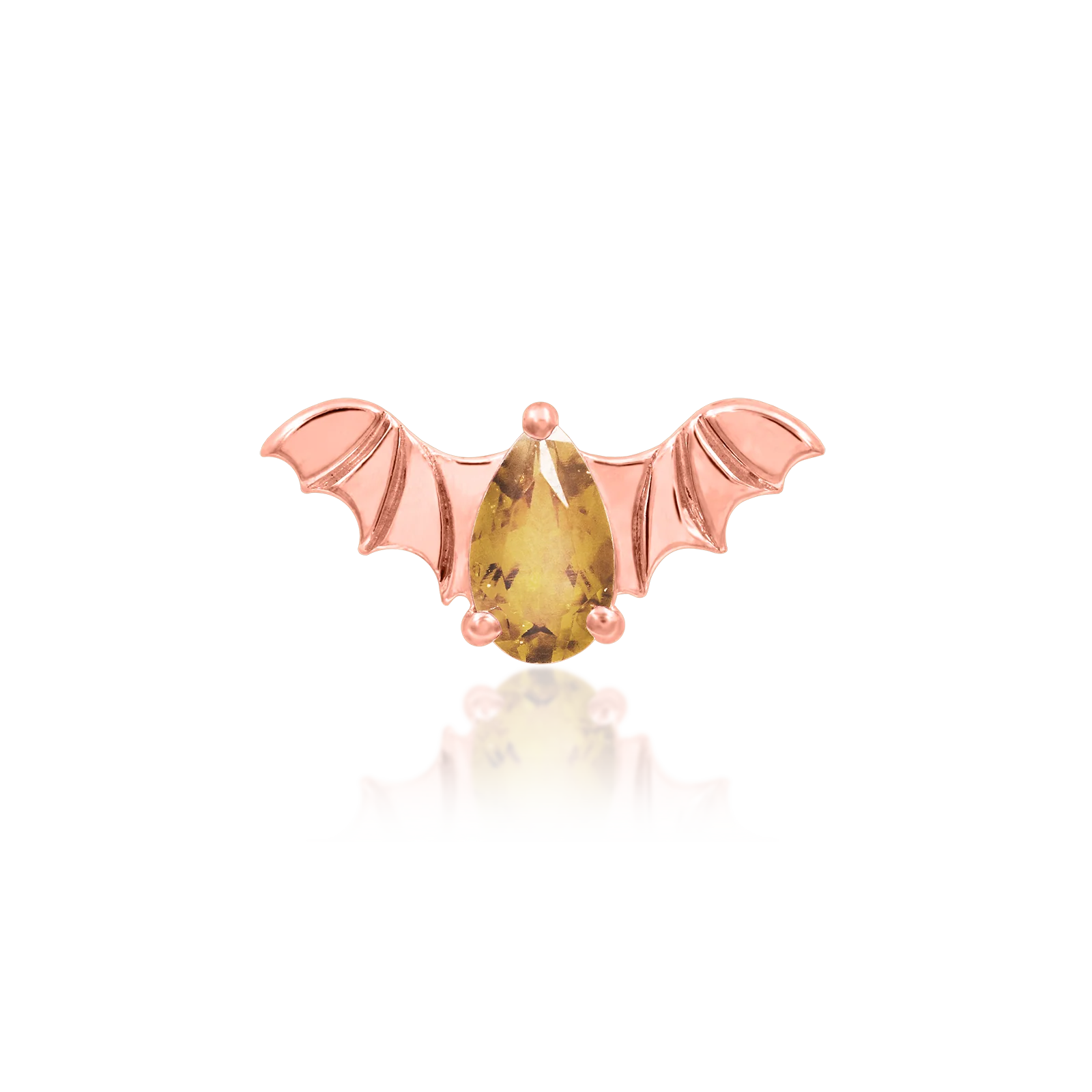 Bat with Champagne CZ in 14k gold by Junipurr - Image 7