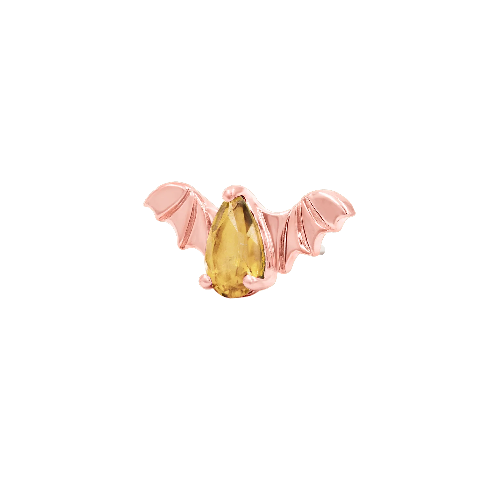 Bat with Champagne CZ in 14k gold by Junipurr - Image 8