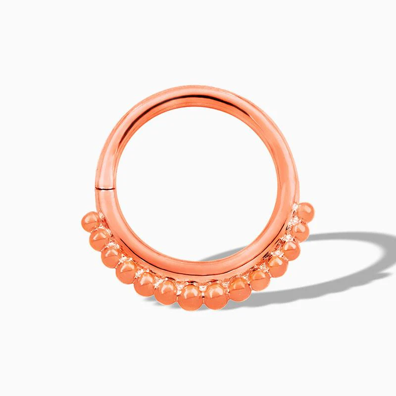 Beaded Seam Ring in 14k Gold by Junipurr - Image 3