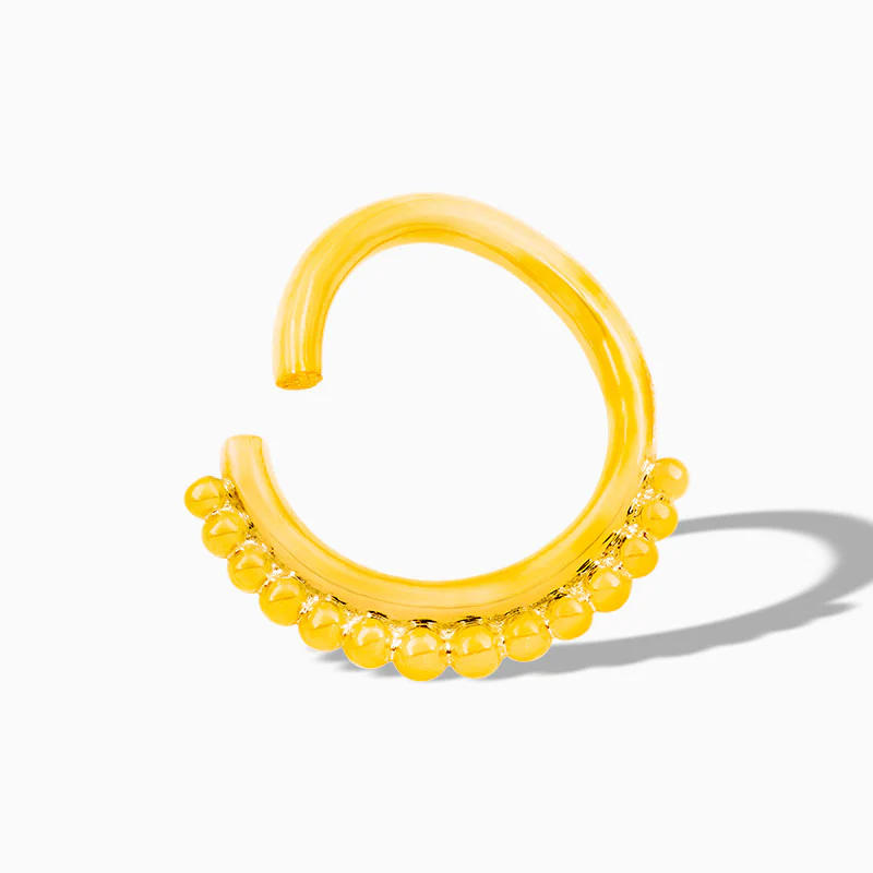 Beaded Seam Ring in 14k Gold by Junipurr - Image 4