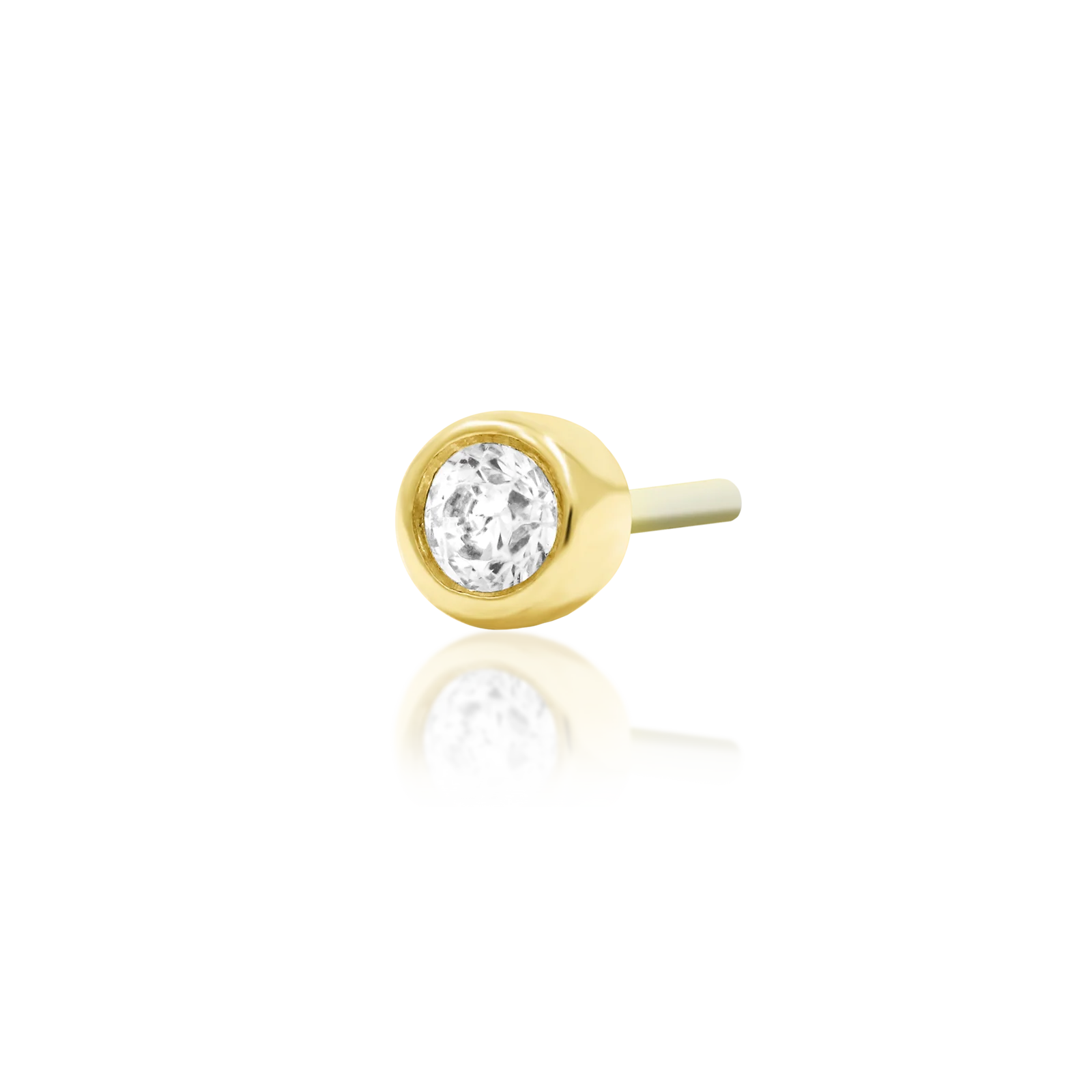 Bezel CZ in 14k gold by Junipurr - Image 2