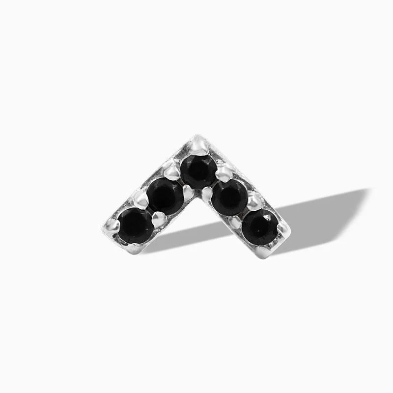 Black Swarovski Chevron in 14k Gold by Junipurr - Image 2