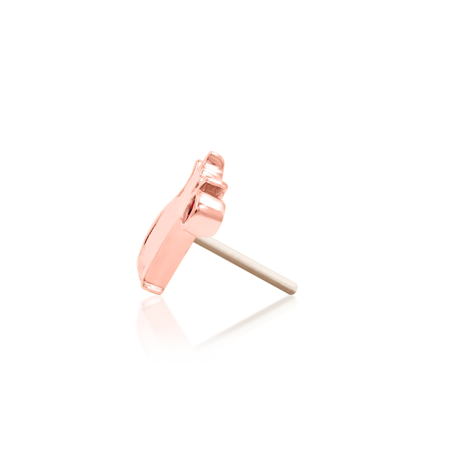 Cat/Laser with Garnet CZ in 14k gold by Junipurr - Image 11
