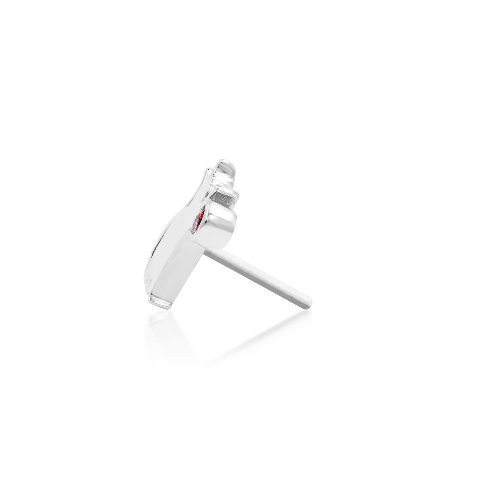 Cat/Laser with Garnet CZ in 14k gold by Junipurr - Image 7