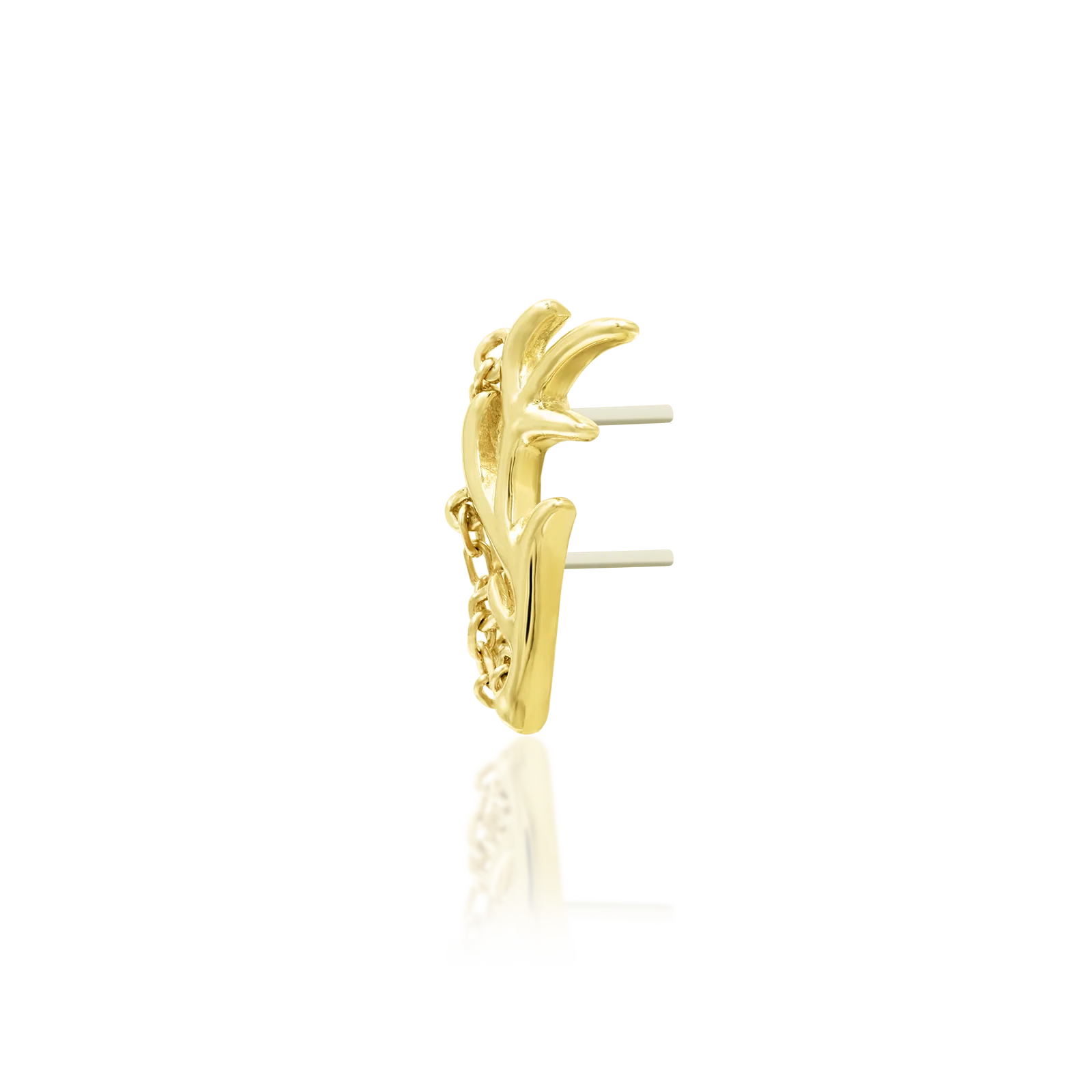 Chained Antler in 14k Gold by Junipurr - Image 2