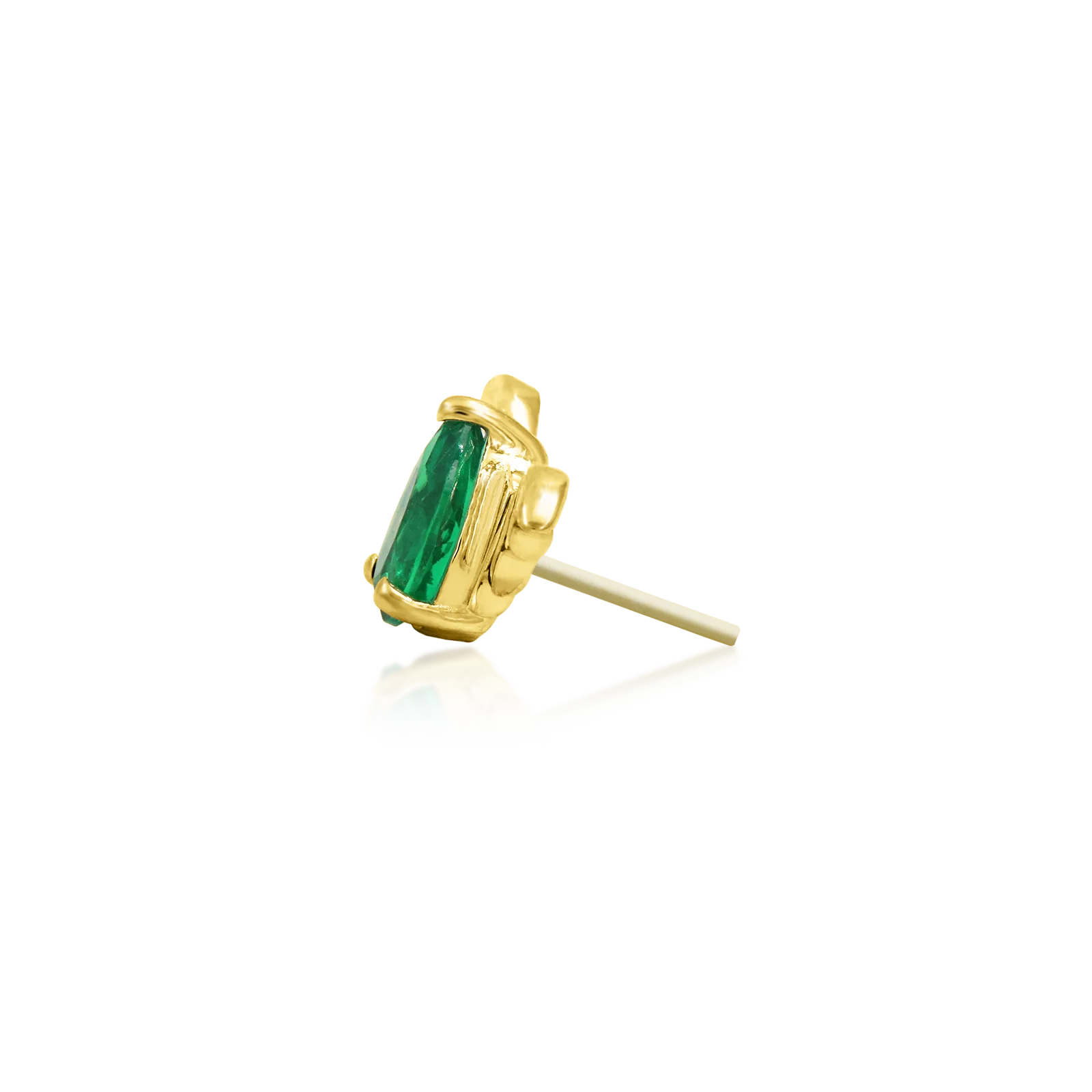 Bat with Emerald CZ in 14k Gold by Junipurr - Image 3