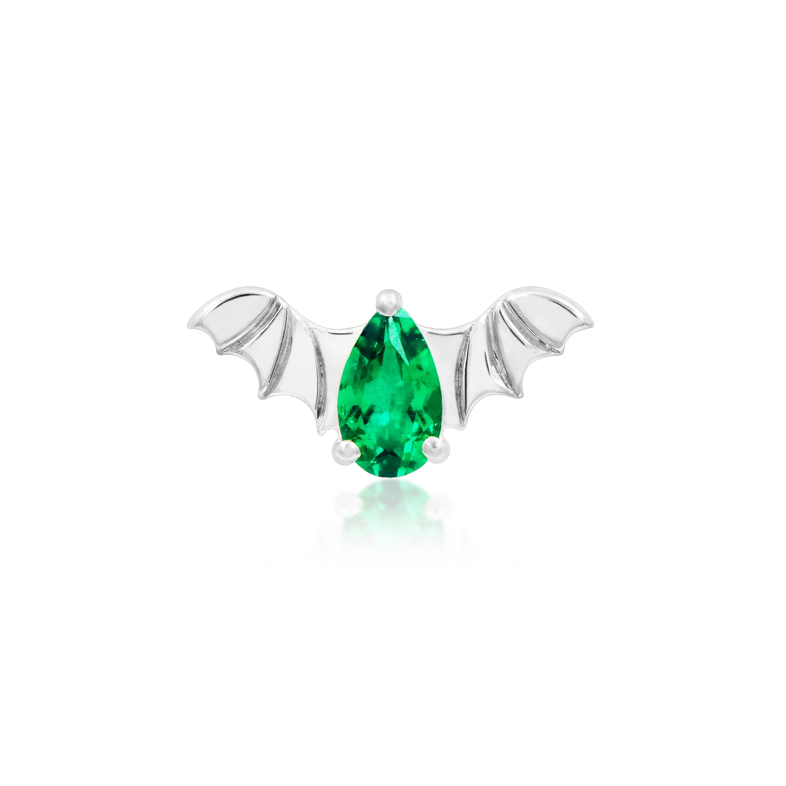 Bat with Emerald CZ in 14k Gold by Junipurr - Image 4