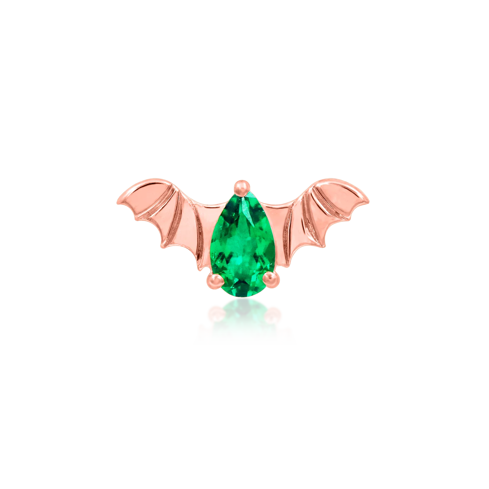 Bat with Emerald CZ in 14k Gold by Junipurr - Image 5