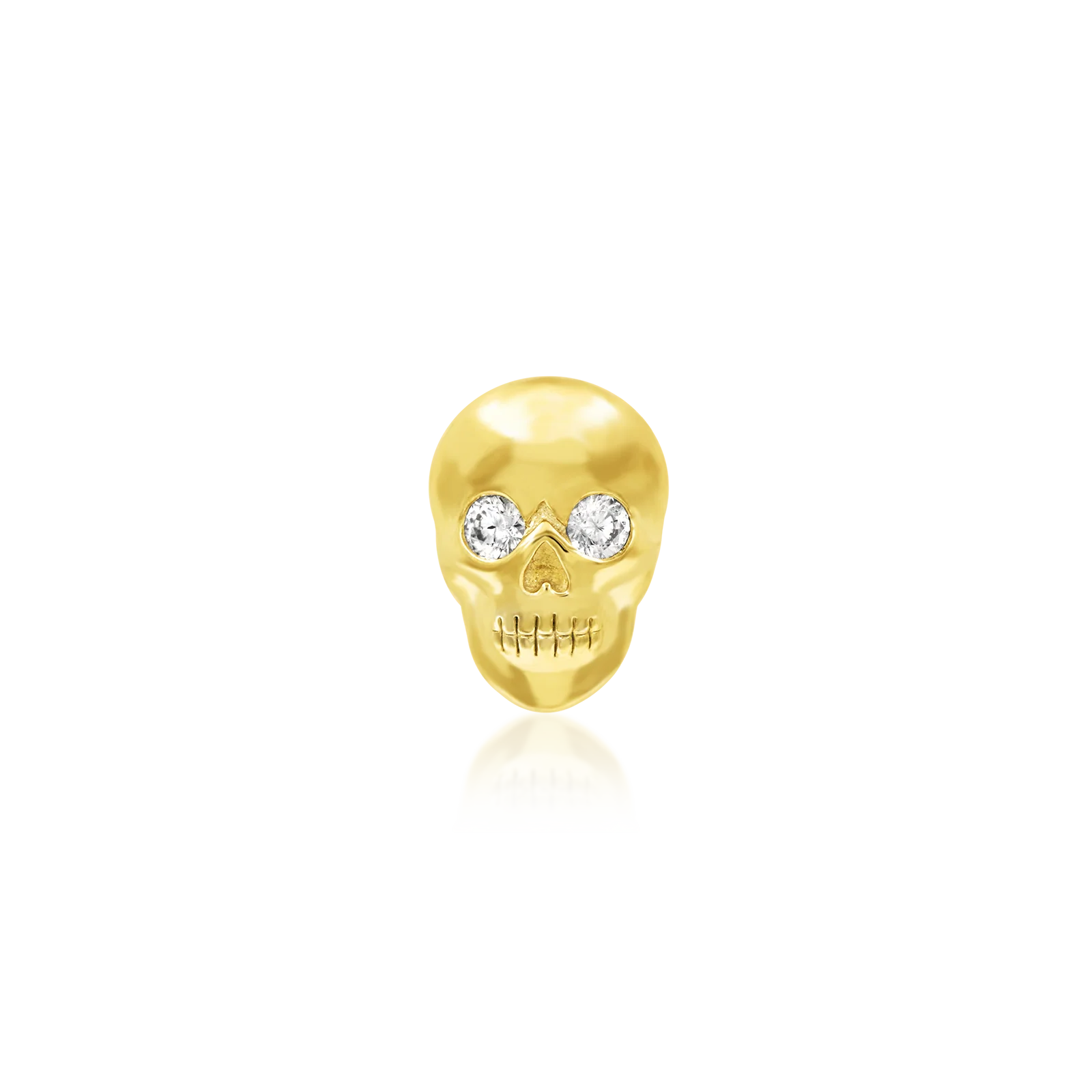 Crystal Skull in 14k Gold by Junipurr