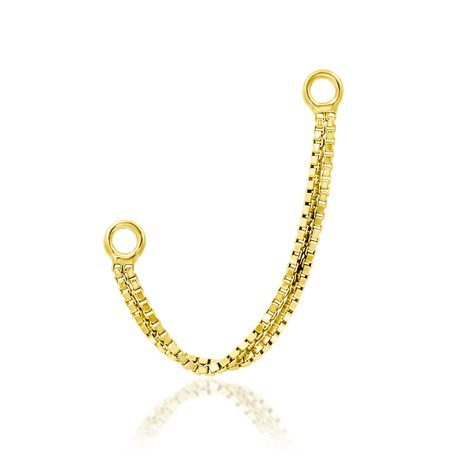 Double Box Chain in 14k gold by Junipurr