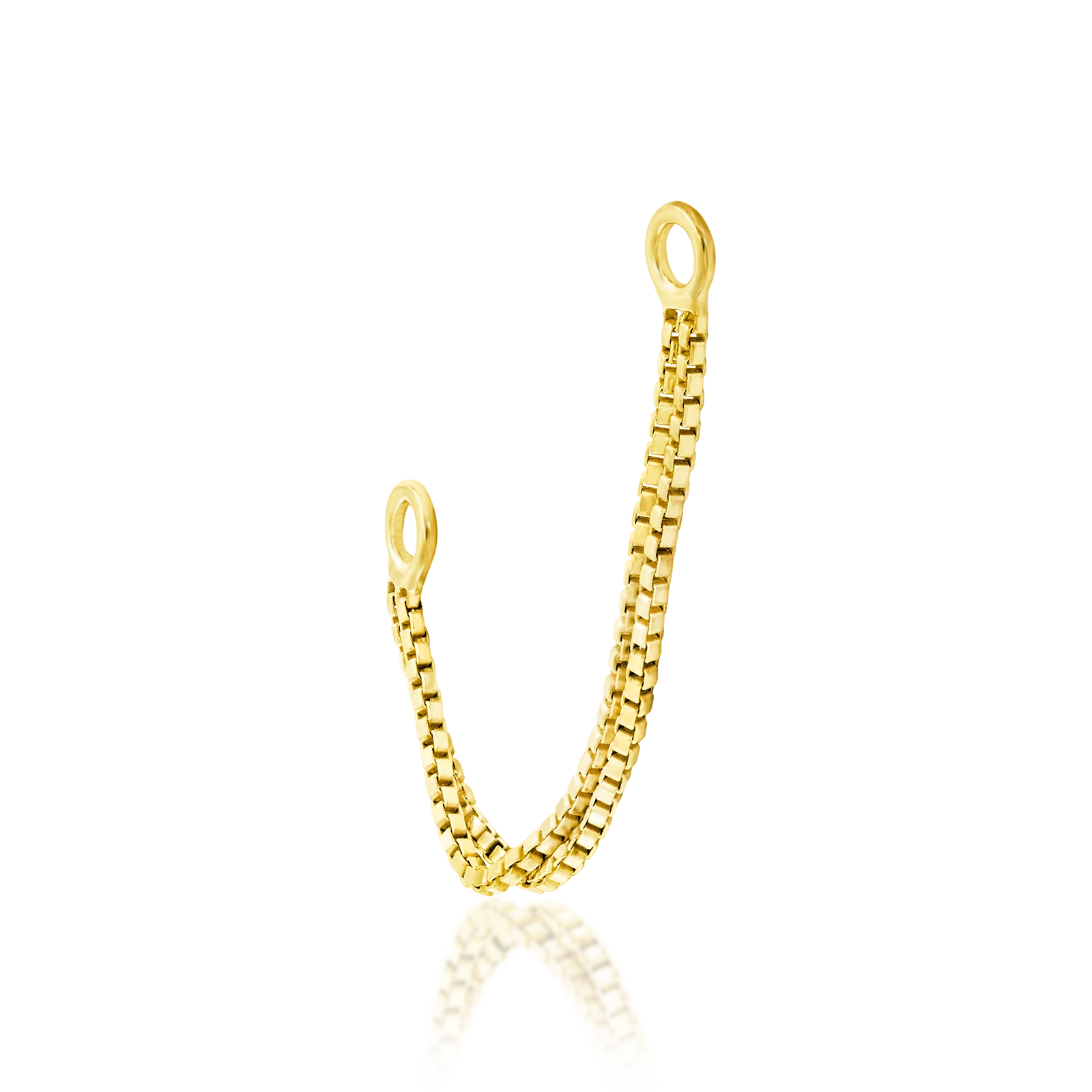 Double Box Chain in 14k gold by Junipurr - Image 2