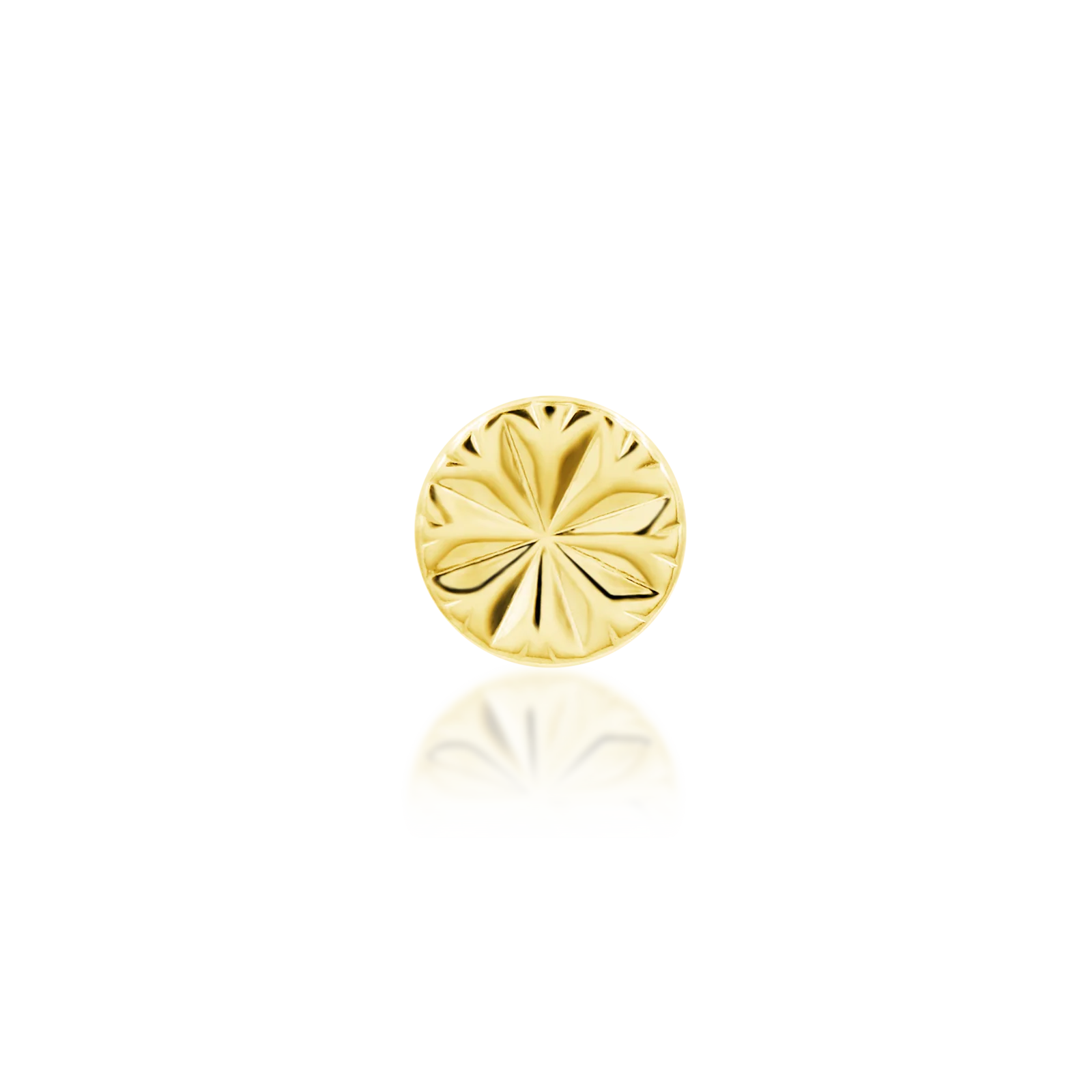 Engraved Disk in 14k gold by Junipurr