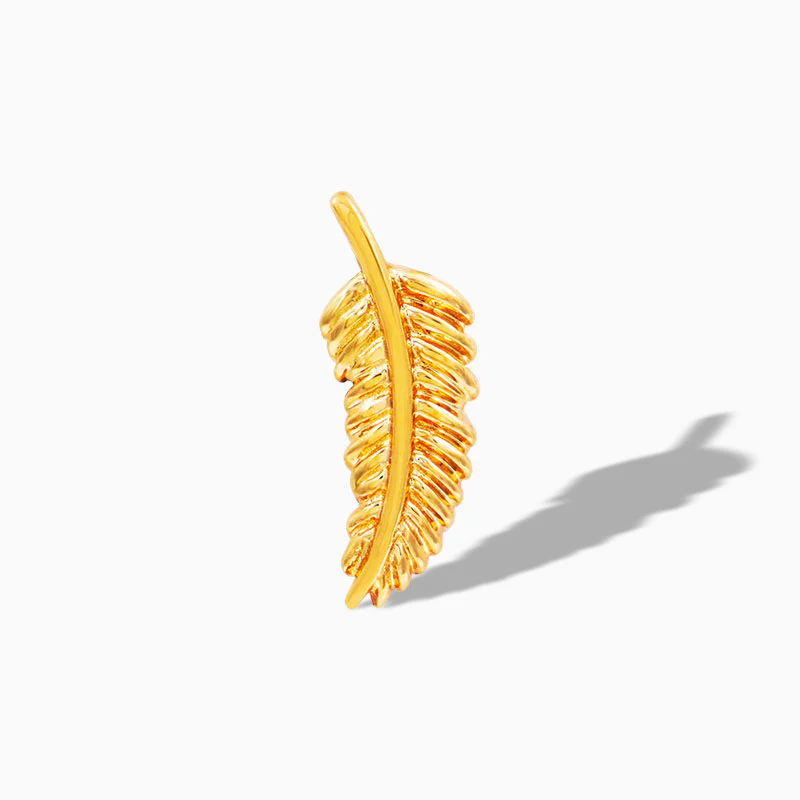 Feather Quill in 14k Gold by Junipurr - Image 2