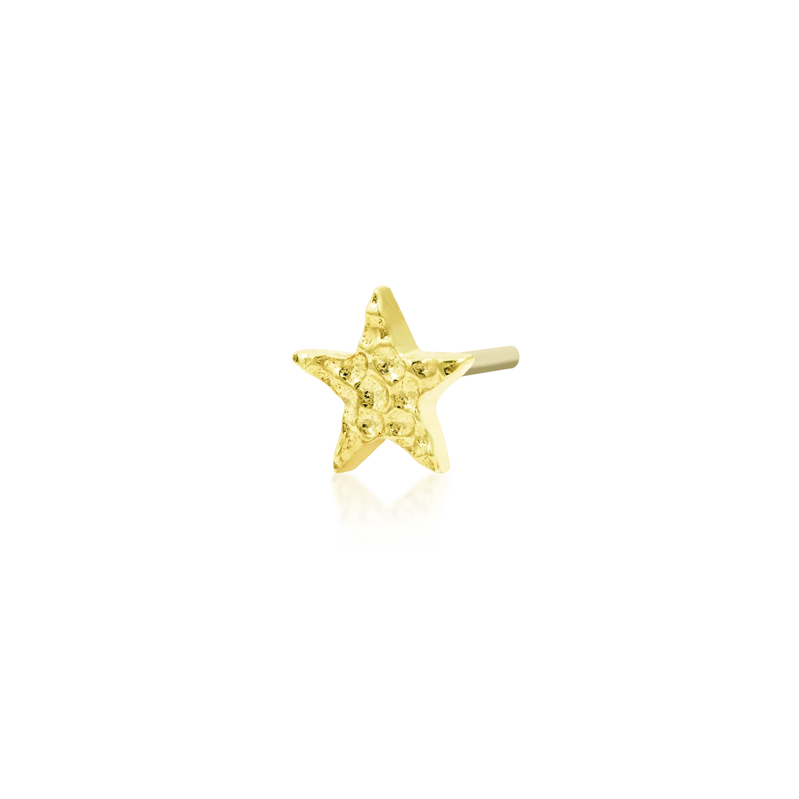 Hammered Star in 14k Gold by Junipurr - Image 3