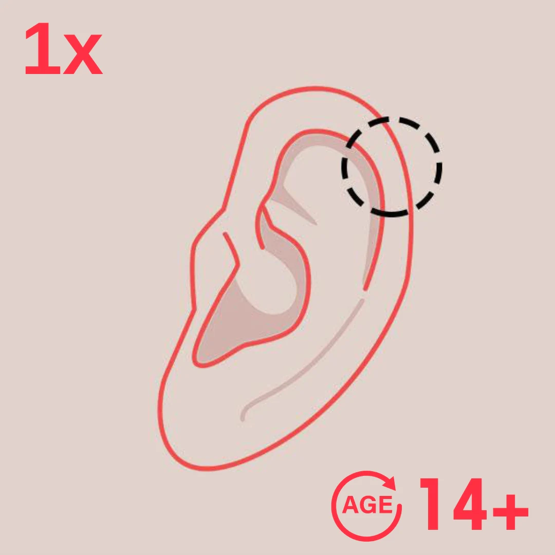 1 Helix Piercing 14y+ in Mississauga + Excluding Jewelry