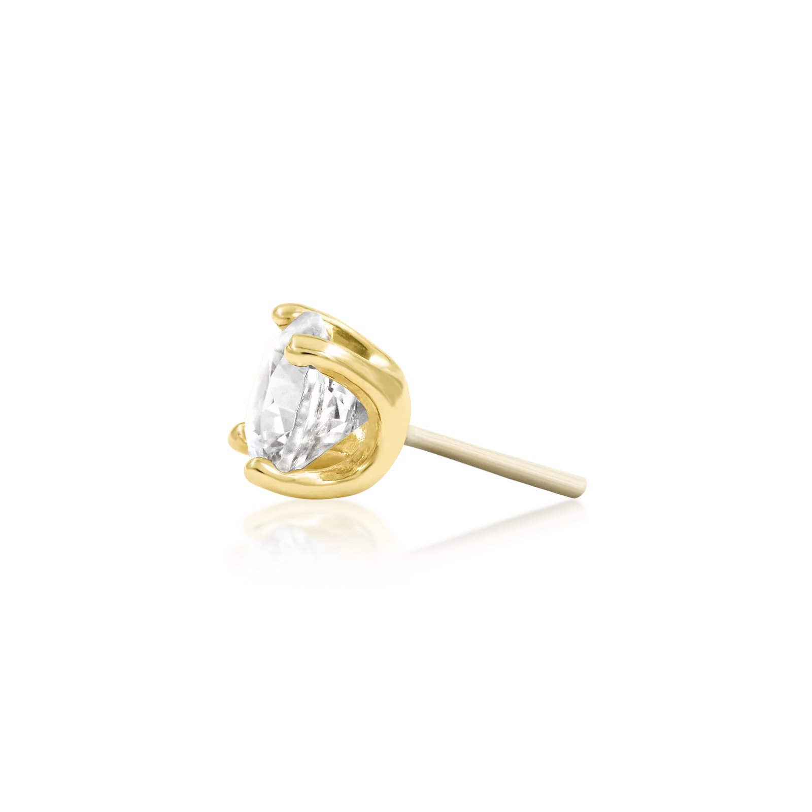 Higher Profile 4 Prong Set CZ in 14k gold by Junipurr - Image 3