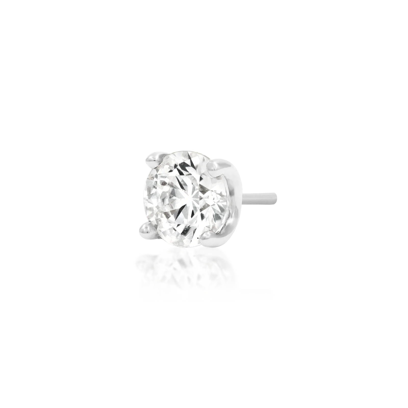 Higher Profile 4 Prong Set CZ in 14k gold by Junipurr - Image 4