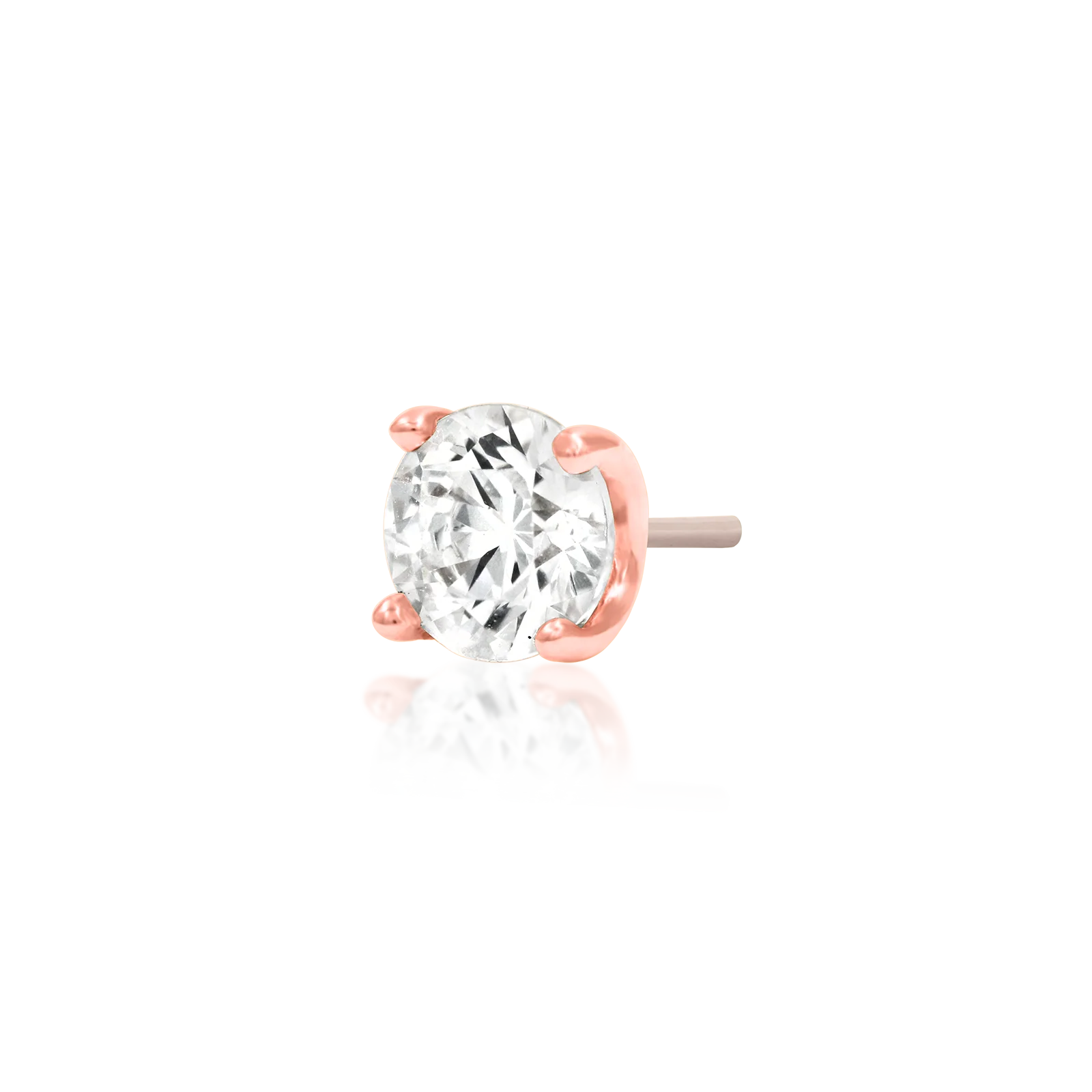Higher Profile 4 Prong Set CZ in 14k gold by Junipurr - Image 6