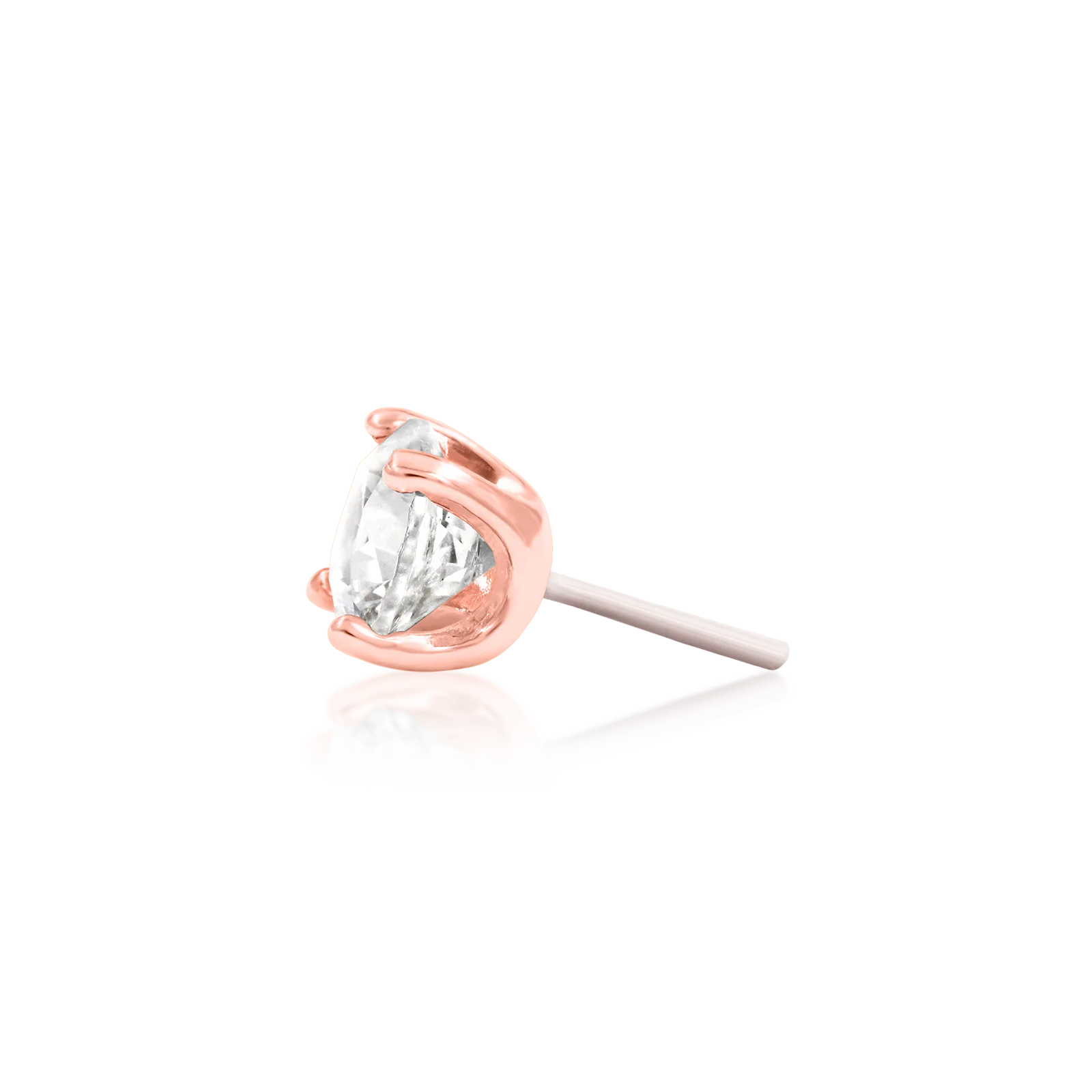 Higher Profile 4 Prong Set CZ in 14k gold by Junipurr - Image 7