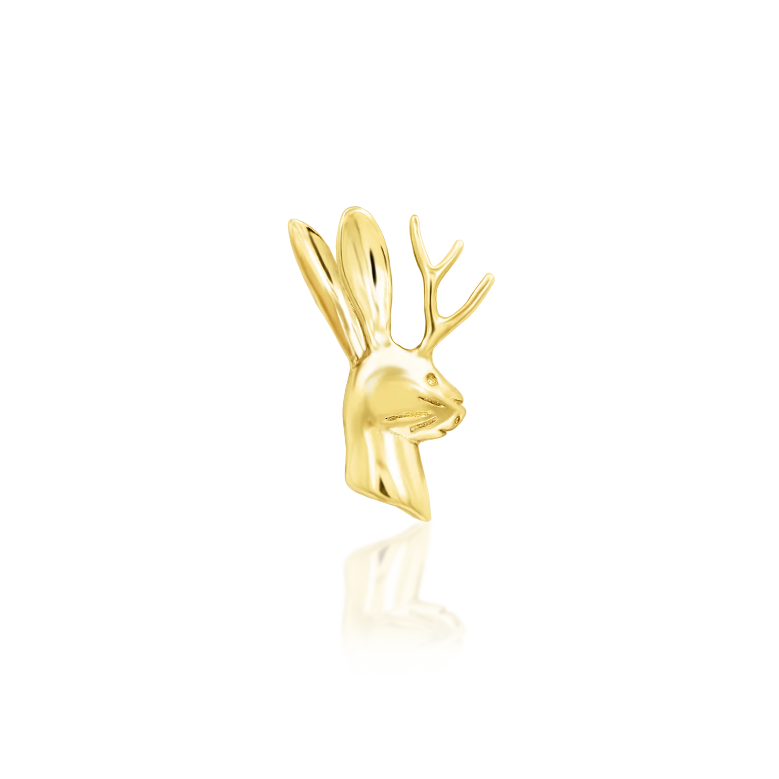 Jack-O-Lope in 14k Gold by Junipurr