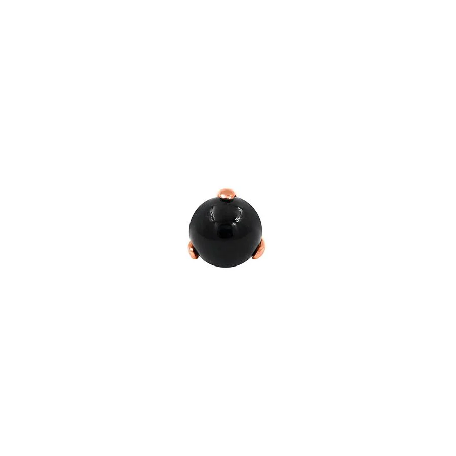 Prong-Set Ball with Black Onyx in 14k Gold by Junipurr - Image 3