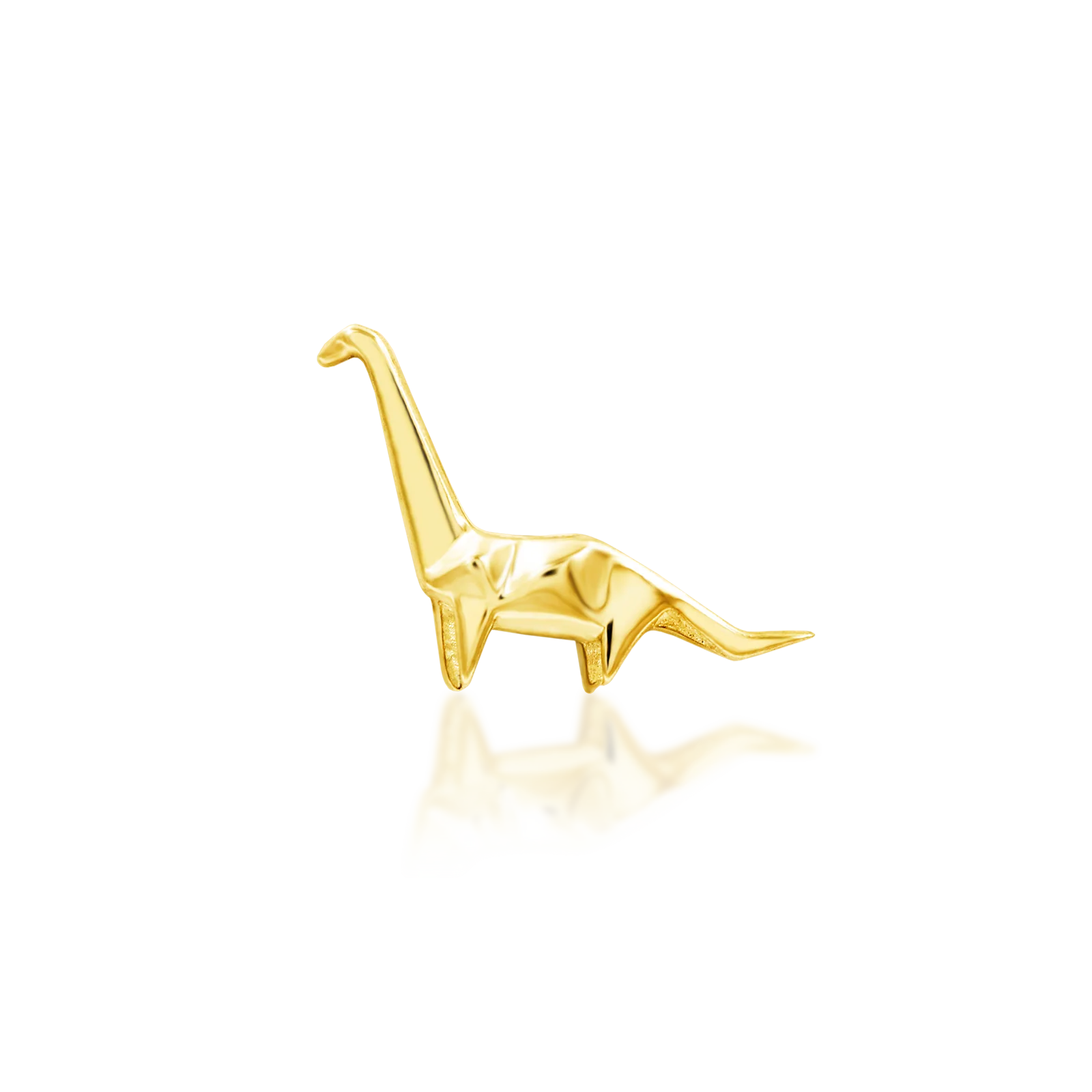 Paper-a-saurus in 14k gold by Junipurr