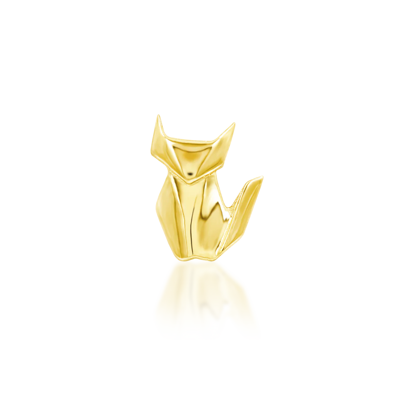 Paper Fox in 14k gold by Junipurr