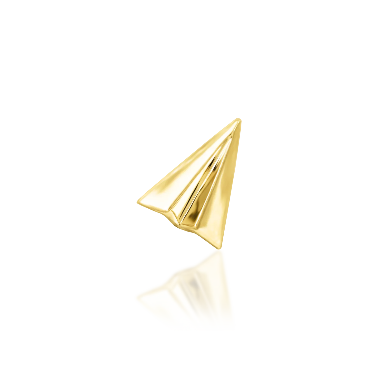 Paper Plane in 14k gold by Junipurr