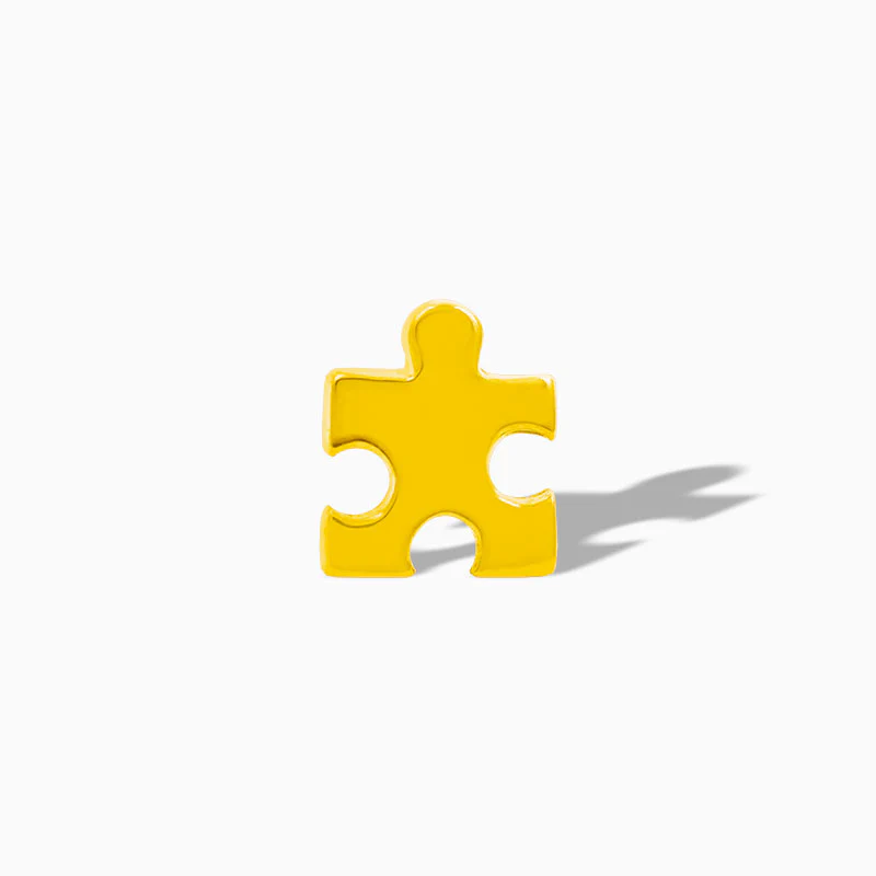 Puzzle Piece in 14k Gold by Junipurr