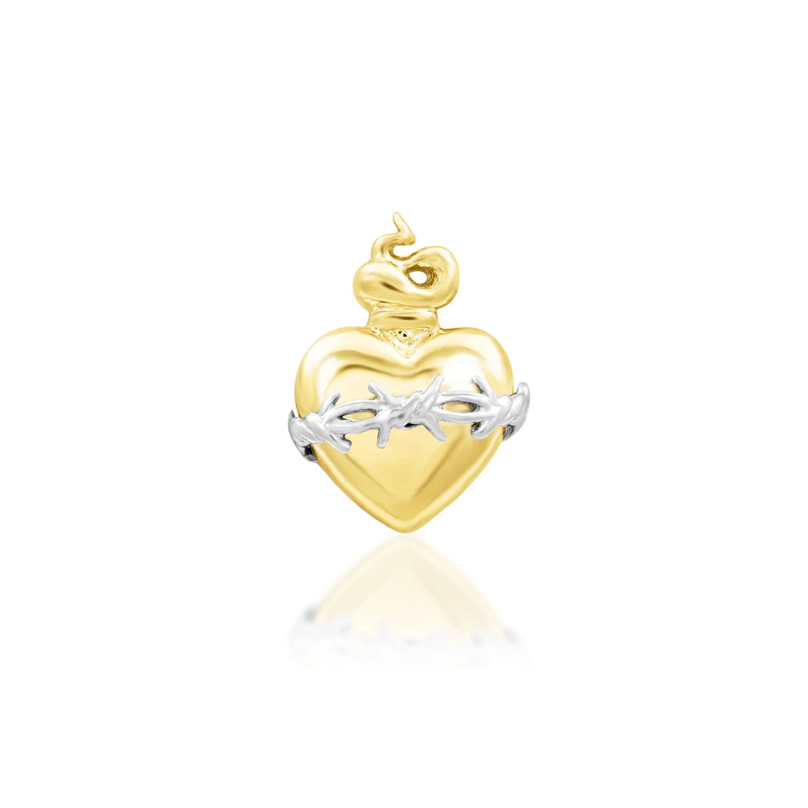 Sacred Heart in 14k gold by Junipurr