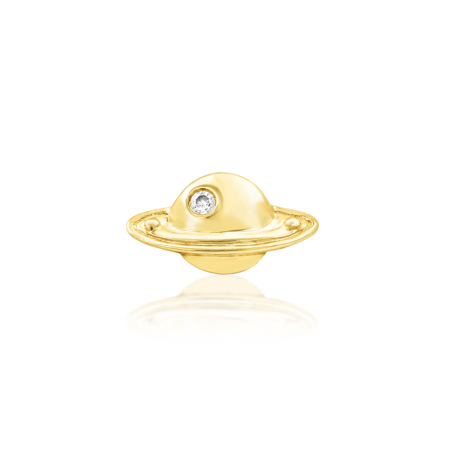 Saturn in 14k Gold by Junipurr