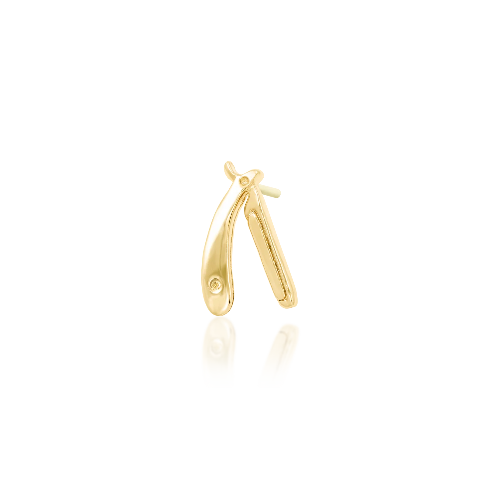 Straight Razor in 14k Gold by Junipurr - Image 2