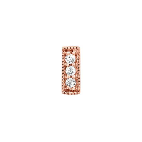 Swarovski 3 Gem Millgrain Bar in 14k Gold by Junipurr - Image 3