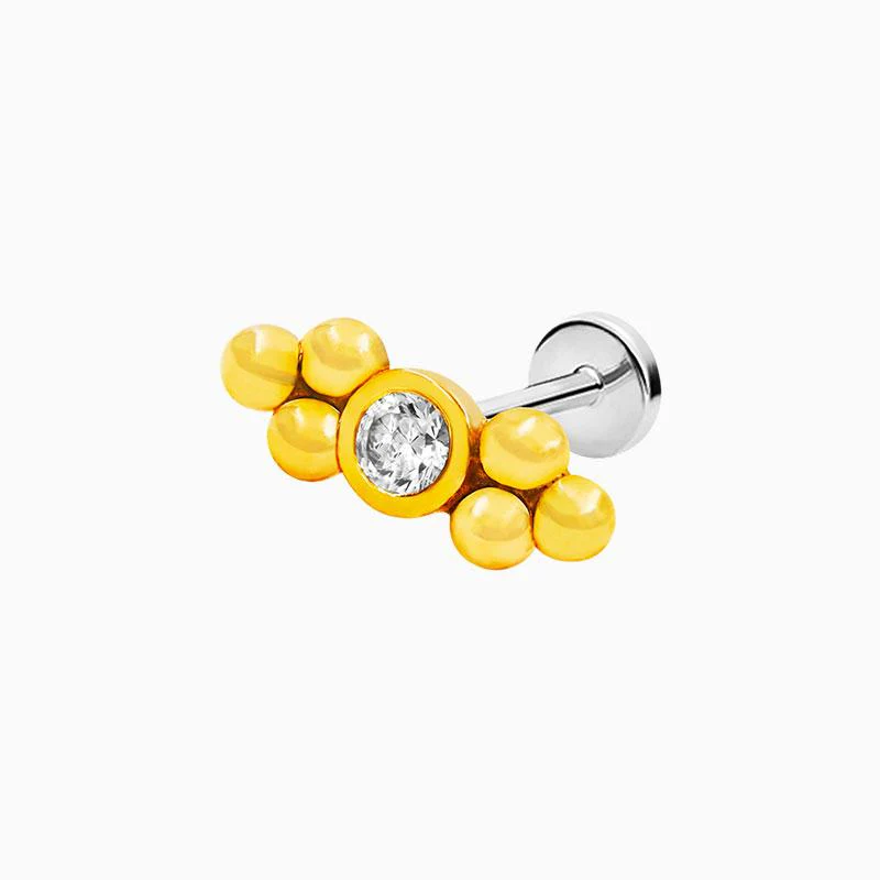 Swarovski Double Tri-Bead in 14k Gold by Junipurr - Image 4