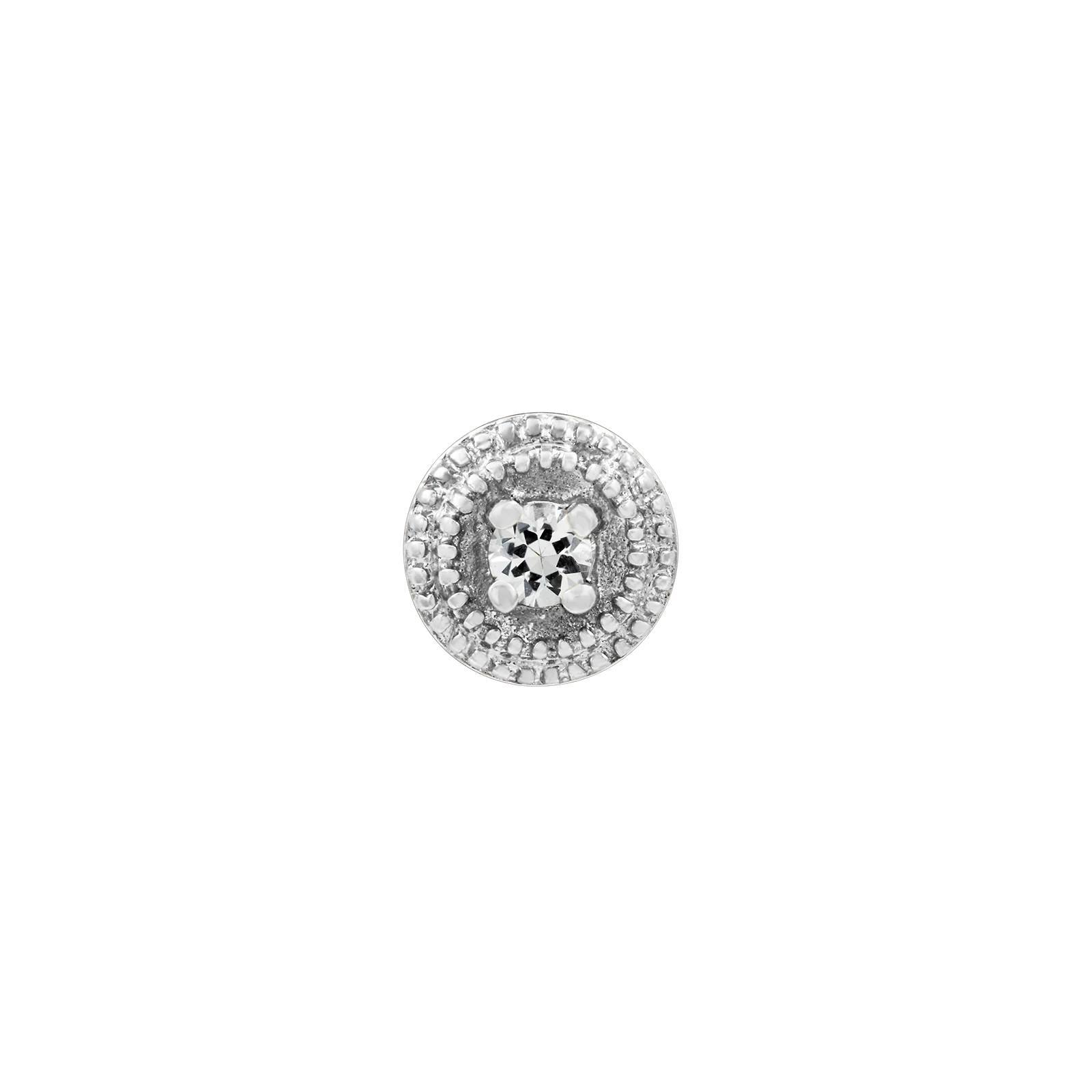 Swarovski Round Double Millgrain in 14k Gold by Junipurr - Image 2