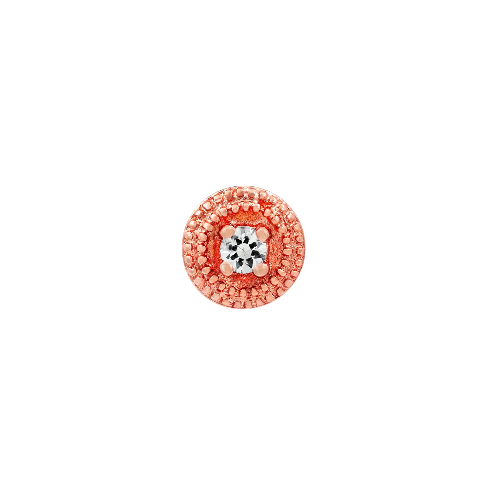 Swarovski Round Double Millgrain in 14k Gold by Junipurr - Image 3