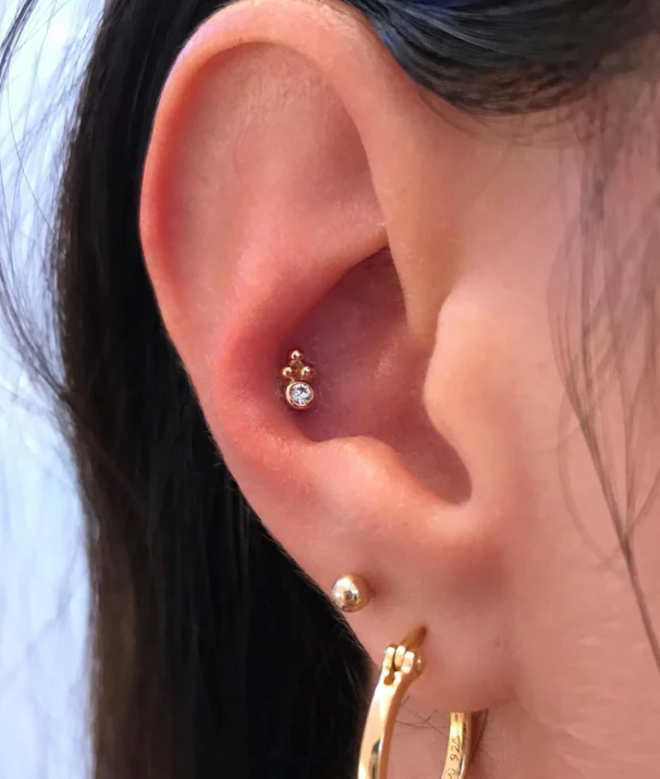 Swarovski Tri-Bead in 14k Gold by Junipurr - Image 4