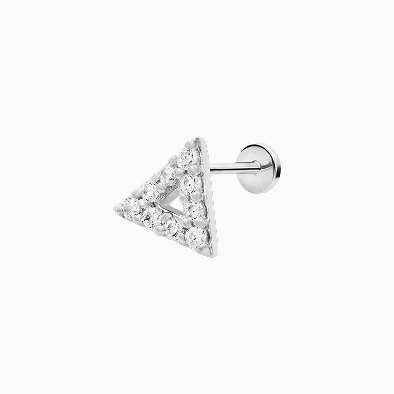 Triangle with Swarovski Stones in 14k Gold by Junipurr - Image 2