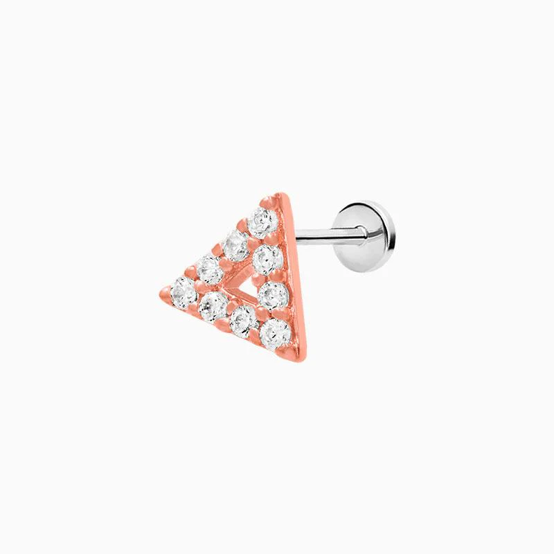 Triangle with Swarovski Stones in 14k Gold by Junipurr - Image 3