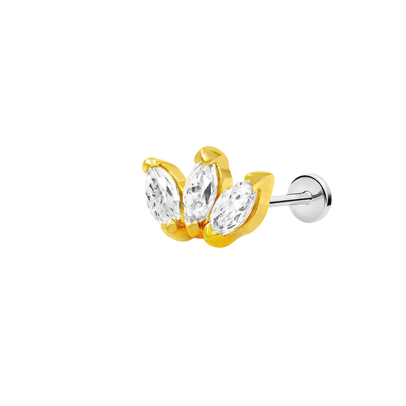 Swarovski Triple Marquise in 14k Gold by Junipurr - Image 6