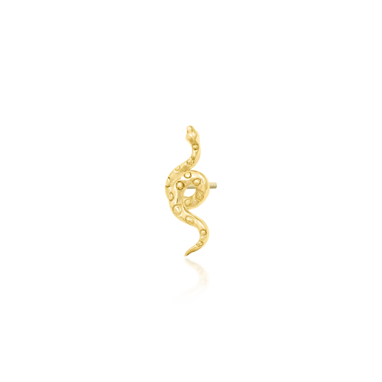 Textured Snake in 14k Gold by Junipurr - Image 2