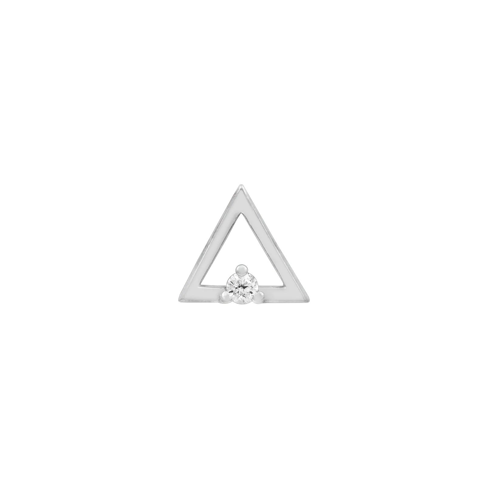 Triangle with Swarovski in 14k Gold by Junipurr - Image 2